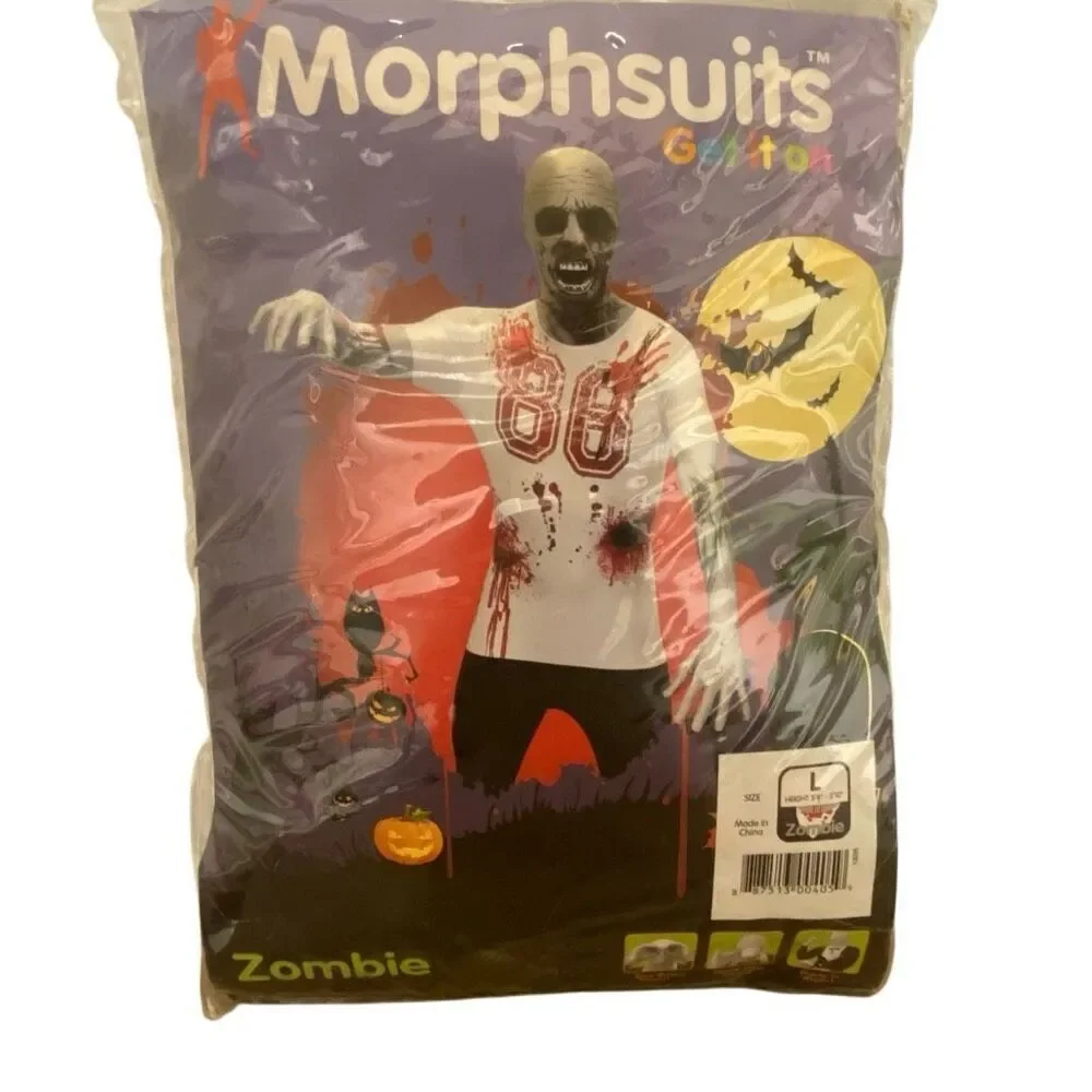 Halloween Zombie Athlete Jock Morphsuit Costume Discontinued Design NOS Adult L